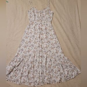 Floral White Dress